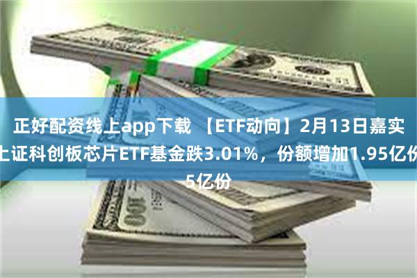 正好配资线上app下载 【ETF动向】2月13日嘉实上证科创板芯片ETF基金跌3.01%，份额增加1.95亿份