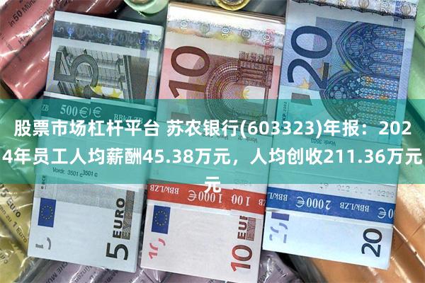 股票市场杠杆平台 苏农银行(603323)年报：2024年员工人均薪酬45.38万元，人均创收211.36万元