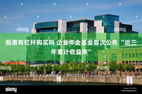 股票有杠杆购买吗 企业年金基金首次公布 “近三年累计收益率”