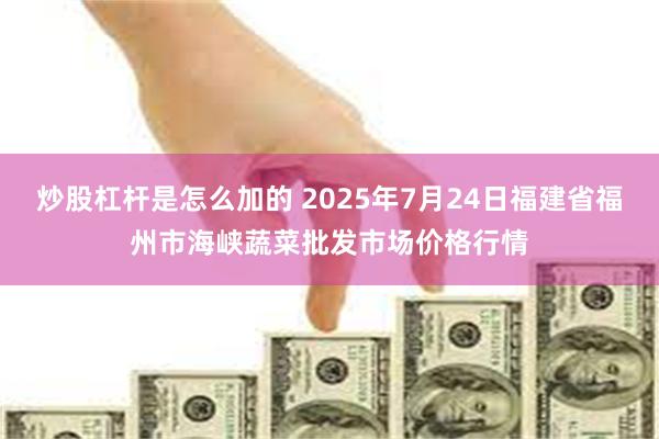 炒股杠杆是怎么加的 2025年7月24日福建省福州市海峡蔬菜批发市场价格行情